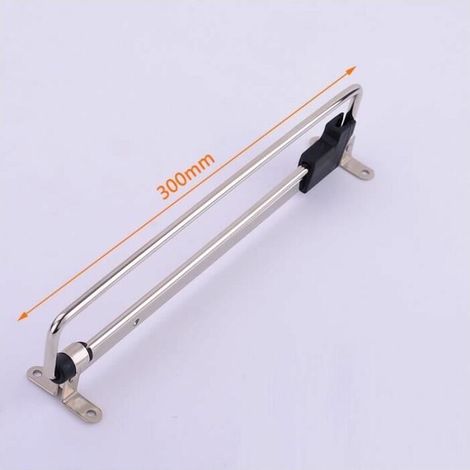 royaluxe- Porte-manteau, tige de rangement rétractable robuste, porte-serviettes, bras coulissant, ajustement parfait, économie de 300 mm économiser de l'espace (1/4)