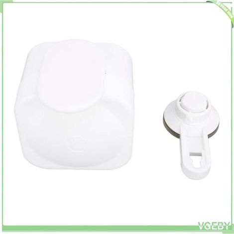 Fafeicy Distributeur de savon de salle de bain à ventouse Distributeur de savon à main à parapharmacie roulant-protection Blanc (1/5)