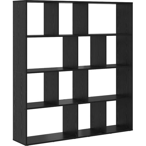 Maison Exclusive - Bücherregal Schwarz Eichen-Optik 132 x 29 x 14