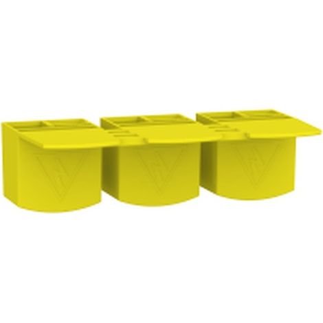 Cubierta de dientes ACTI9 35 mm altura, juego de 12, accesorio de aislamiento amarillo
