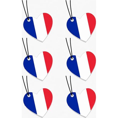 6 Pieces Car Perfume Pendant Heart Shaped Interior Decoration Funny to Eliminate Bad Odors from Air Vents, French Design for Drivers (1/5)