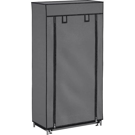 Maison Exclusive - Armoire à chaussures avec housse Gris 58x28x106 cm Tissu (1/5)