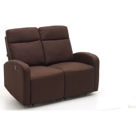Divano SHELL 2 Posti in tessuto marrone mod. M0691-09 misura 132x93xH101 cm