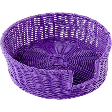 Portapiatti in pvc viola, Ø24x9 cm (kit da 5)