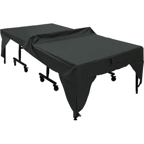 Wasser- und staubdichte Tischtennis-Abdeckung, Schwarz, 280 x 153 x 73 cm (Schwarz) (1/4)