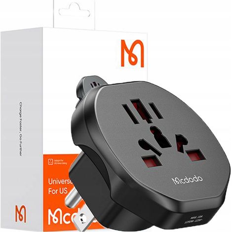 MCDODO Reiseadapter Englisch Stecker USA auf USA EU USA UK