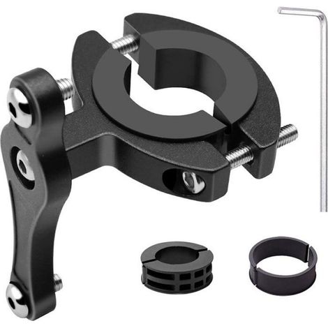Adaptateur Porte-Bidon - Aluminium - Pour Tige De Selle Ou Guidon - Diamètre 22,2 À 31,8 Mm - Pivot 90° - Compatible Vélo Poussette - 1 Pièce (1/5)