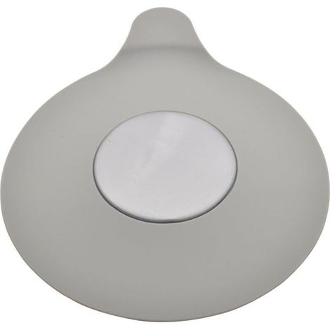 Bouchon bain et évier Baignoire en silicone Ensemble de vasque Bouchon d'eau en caoutchouc Bouche d'aspiration pour cuisines Salles de bains Laveries bouchon (Grey)-Ensoleillé