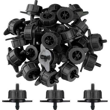 Lot de 100 Goutteurs autorégulants 4 l/h, Goutteurs d'irrigation en ligne système micro, Goutteur pour arrosage agriole et jardinage (1/4)