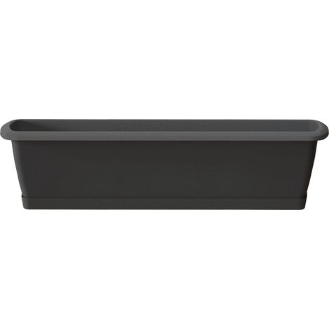 Prosper Plast ise600p-s433 59 x 18,4 x 14,5 cm Spazio del balcone Caso Set con supporto - Grigio (Set di 12)