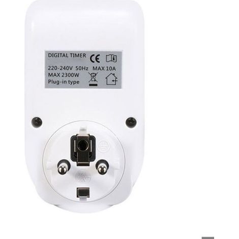 Minuterie numérique 220v AC 50Hz,prise de courant enfichable,économie d'énergie,réglage Programmable de - EU Plug[C33] (1/4)