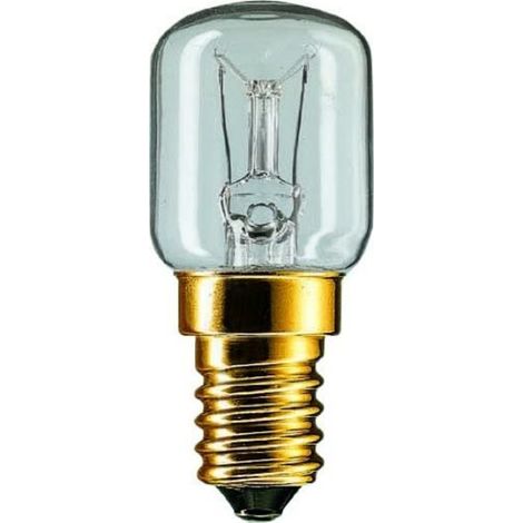 Philips 03871550 Lámpara, 25W, T25, E14, 230-240V, F, 2,5 cm, Plata Transparente