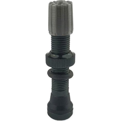 Embout de valve de vélo léger et de haute précision, en alliage d'aluminium, pour pneus tubeless. 44 mm noir (1/5)