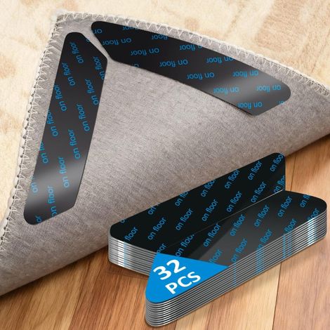 Beyamis Fixations tapis 32 pièces - 13x2.5cm antidérapant sol (1/5)