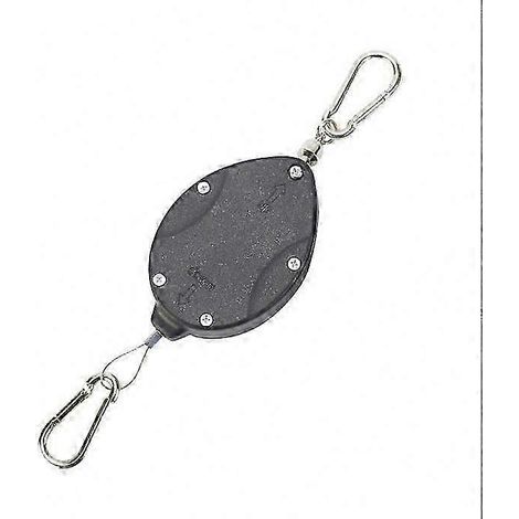 Support de suspension pour plantes rétractable et robuste avec verrouillage automatique, crochet réglable pour paniers de jardin et pots suspendus, fonctionnement facile en hauteur. (1/5)