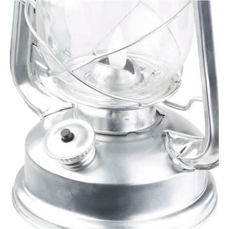 Lampe-tempête à LED - - Argent - Effet flamme - Camping - 420 g (1/4)