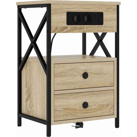 Maison Exclusive - Armadio da Notte con cassetto Rovere Sonoma 40 x 31 x 60 cm
