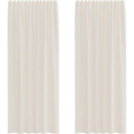 Maison Exclusive - Tende in Voile con Tasche per Aste 2 pz Crema