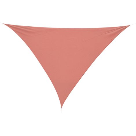 Voile d'ombrage Triangulaire Grande Taille 3 x 3 x 3 m polyéthylène Haute densité résistant aux UV Coloris rouge rouille