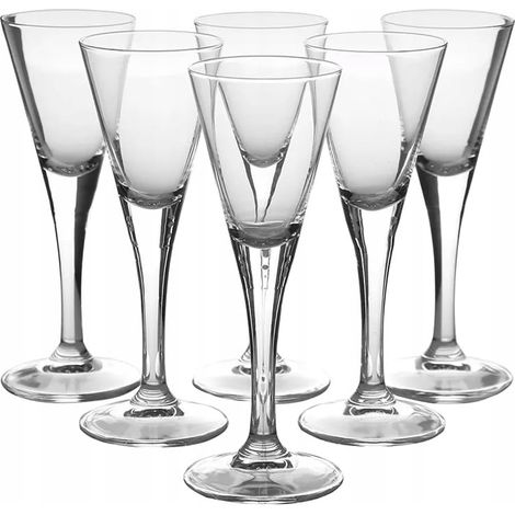 Ensemble de 6 verres à liqueur en verre de 55 ml et 15 cm (1/4)