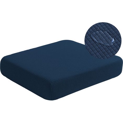 Housse de Coussin de canapé résistante à l'eau Très Extensible Lavable pour Camping-Car Coussin de Chaise Bleu Marine (1/5)