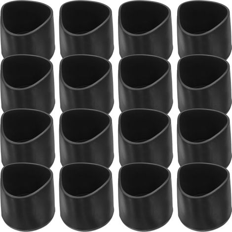 Patins antidérapants noirs en PVC pour pieds de chaises et meubles, (1/5)