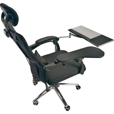 support de souris pour ordinateur portable et station de travail Chaise de jeu vidéo ou plateau de clavier monté sur barre ronde Tapis d'accoudoir Accoudoir de plate-forme PC (1/5)