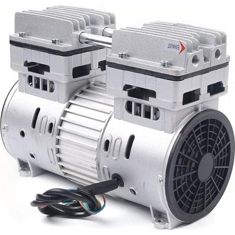 750W 1PS Silent Flüsterkompressor Ölfreies Kompressor Aggregat Kompressorkopf Reifenfüllkompressoren 145L/min Elektromagnetventil (1/5)