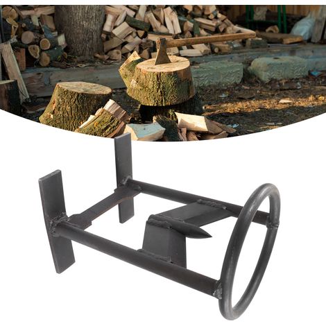 Fendeur de bûches à perçage central 2V, séparateur de bûches haute résistance, séparateur de bûches robuste, séparateur de bûches manuel en forme de coin pour poêle à bois et cheminée (1/5)