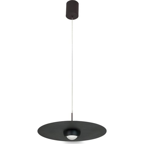 Suspension Luminaire LED D350 21W IRC90 Variable Noir Sablé ZAMBELIS 2585 - Blanc chaud - 3000K