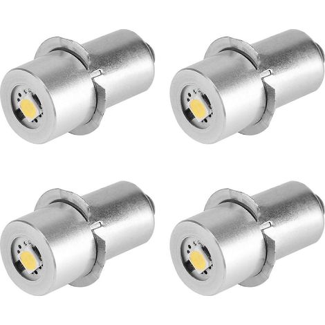 4 ampoules LED 1W P13.5S pour lampe torche, 100-110 lm, 2700-7000 K, ampoule de rechange pour lampe torche, lampe de travail d'urgence (3V) (1/5)