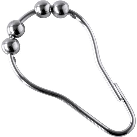 Anneaux Roller (x12) Chrome Argent 6 cm