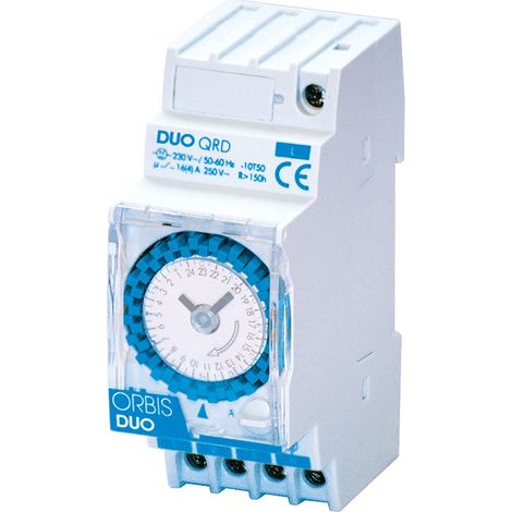 ORBIS Zeitschalttechnik DUO QRD 230 V Hutschienen-Zeitschaltuhr analog 230 V/AC (1/2)