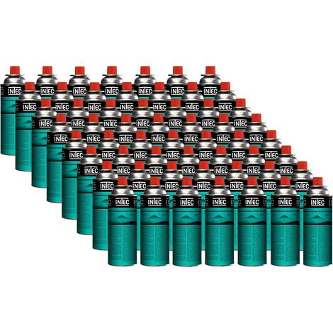Cartouche de gaz - 56 pièces - 250gr - Gaz butane Bouteille Universelle à valve - Camping INTEC (1/5)