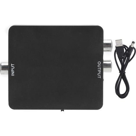Convertisseur Audio Toslink Vers RCA - Entrée Optique Et Coaxiale SPDIF - Sortie Stéréo L/R Et Casque 3,5 mm - 32/44,1/48/96 kHz - 1 Pièce (1/5)