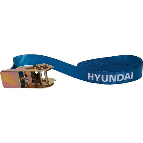 HYUNDAI 59258 CINGHIA A CRICCHETTO 28mm X 5mt CAPACITA' 500KG 500daN Colore: blu pantone 7692c con stampa logo Hyunda