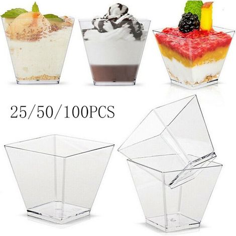 Lunettes en plastique transparent, lot de 100 (1/5)
