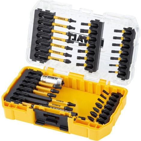 Dewalt – Embout pour visseuse – Coffret Toughcase 37 pièces – Longueur 25/57/89 mm – Embouts flextorq pour vissage rapide en série