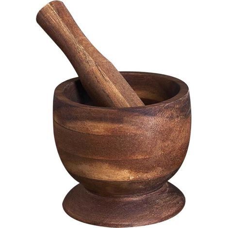 Mortier Et Pilon Acacia D12cm (1/3)