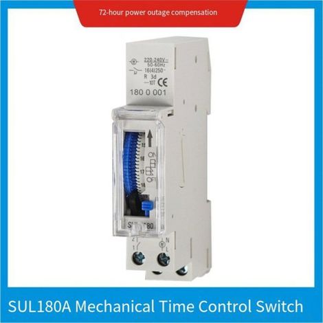 Minuterie Mécanique AC24-380 SUL160A Interrupteur de Minuterie SUL180a,ABS,Blanc (1/5)