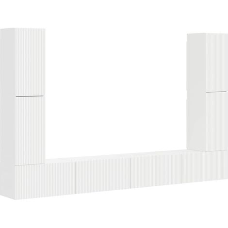Conjunto de mueble de TV 8 pcs Madera de ingeniería vidaXL