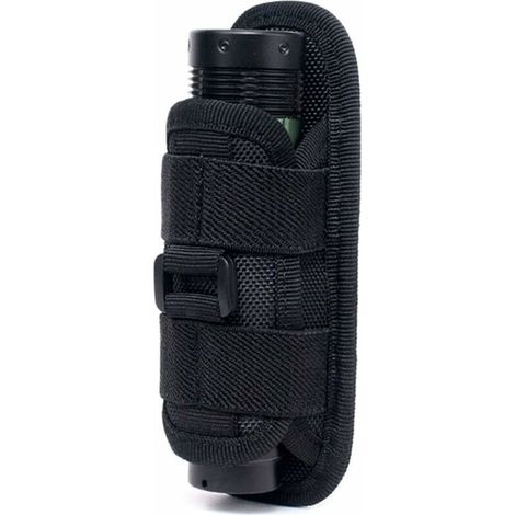 Taktische Taschenlampentasche, drehbarer Taschenlampenhalter, Gürtelclip, taktische Taschenlampentasche mit 360-Grad-Karabiner-Aufrollclip (1/5)