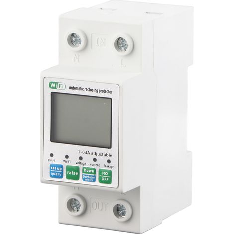 Interrupteur WiFi intelligent avec minuterie, relais télécommandé depuis smartphone, compteur d'énergie électrique AC220V moniteur. (1/5)