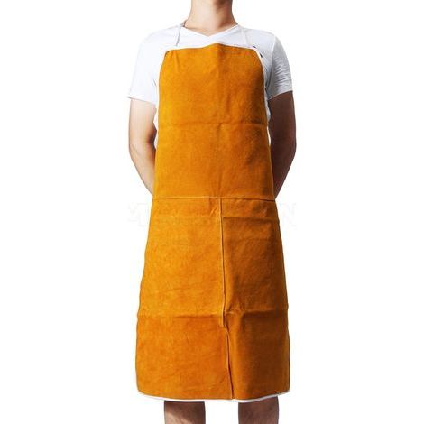 Tabliers en cuir de vache thermo-isolant, Protection pour soudeurs, forgeron, résistant au feu, vêtements de Protection (1/5)