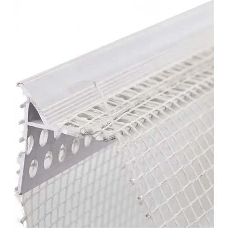 Paraspigolo in pvc con gocciolatoio invisibile - barra2,5 metri bianco