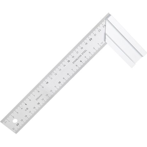 255 mm Edelstahl Zimmerei Quadrat Doppelseitige Skala L Form Lineal