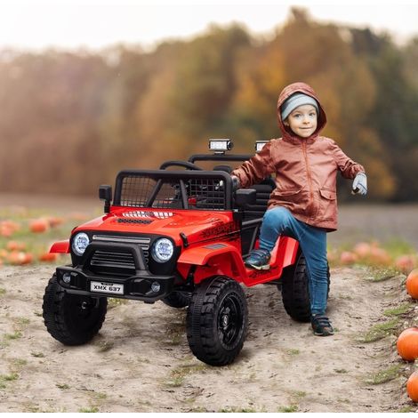 Coche eléctrico infantil 12V con mando y suspensión OKMYHOME (1/3)