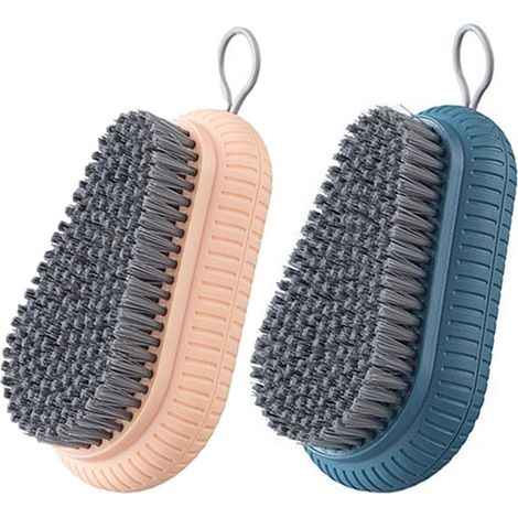 Lot de 2 brosses de lavage à la main durables avec corde suspendue, brosse à ongles robuste pour pointes d'ongles, brosses à récurer portables, faciles à transporter et à ranger, brosse de netto (1/5)