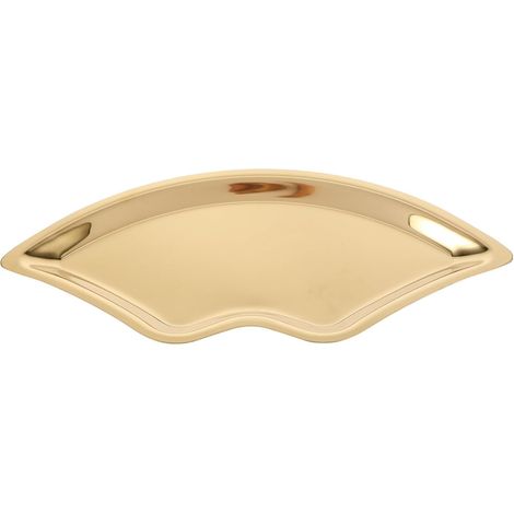Color Ceramic Soap Dish with Gold Rim Lotus Leaf Style Self (1/5)