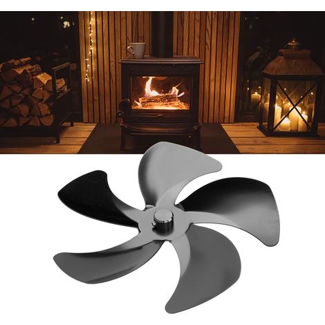 Kaminventilator-Zubehör, Ventilatorflügel aus Aluminiumlegierung, schwarz (1/5)